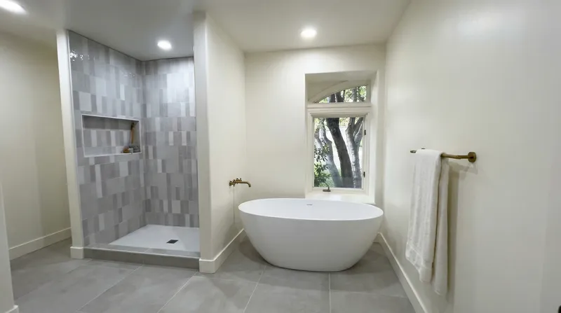 Master bathroom with soaking tub